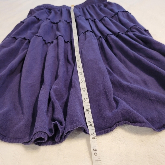 Navy Blue Midi Double Tiered Skirt with Pockets Size Small - Picture 9 of 15